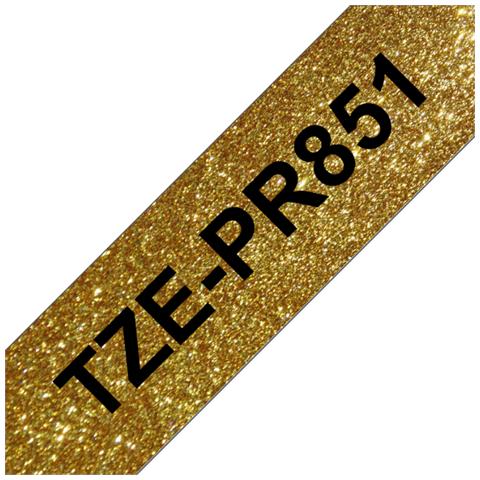 TZe-PR851 nastro per etichettatrice Nero dorato - Foto 3