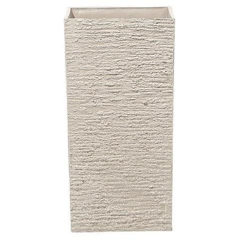 Vaso Rettangolare Per Interno Ed Esterno Beige 30x30x60cm Gaza - Foto 1