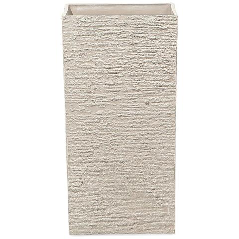Vaso Rettangolare Per Interno Ed Esterno Beige 30x30x60cm Gaza - Foto 33