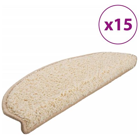 Tappetini Per Scale 15 Pz Crema 65x25 Cm - Foto 1
