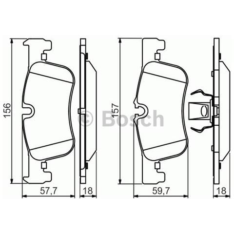 Kit Pastiglie Freno Bp1482 0.986.494.561 - Foto 2