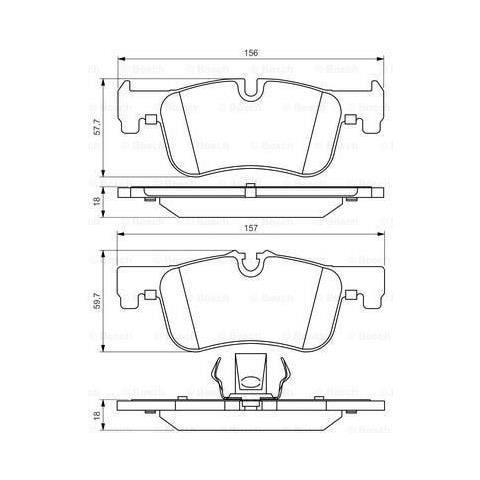 Kit Pastiglie Freno Bp1482 0.986.494.561 - Foto 1