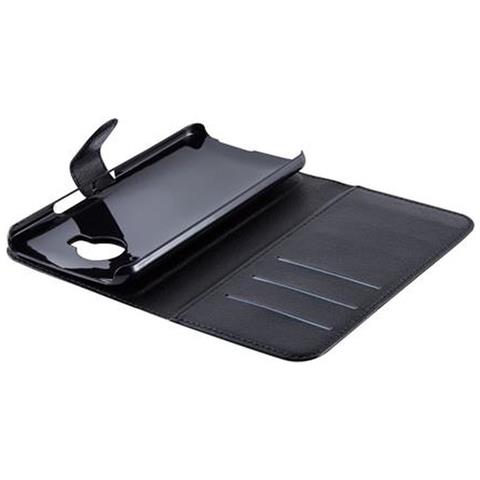 Custodia Compatibile Con Htc One Me In Nero Carbone - Coperchio Protettiva Con Chiusura Magnetica, Funzione Stand E Tasca Per Le Carte - Foto 2