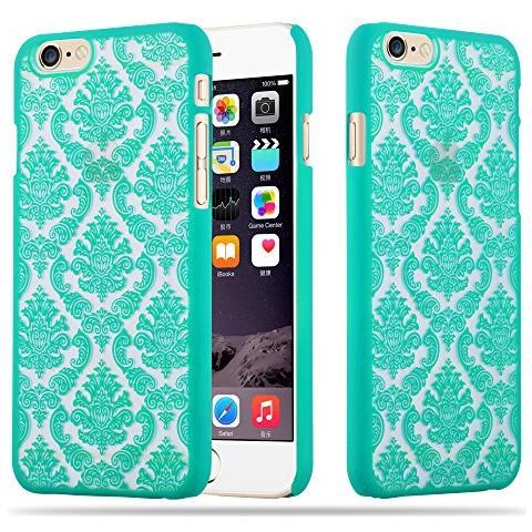 Cadorabo Custodia Compatibile Con Apple Iphone 6 / Iphone 6s In Verde - Hard Case Coperchio Protettivo Con Disegno Floreale Paisley Henné Contro I Graffi E Gli Urti - Foto 1