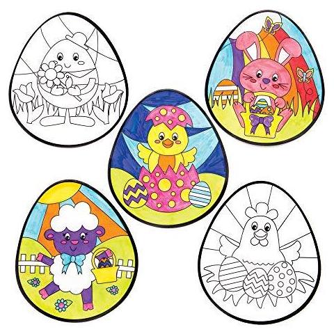 Color-in Di Pasqua Decorazione Per Finestra (confezione Da 12) Artigianato Di Pasqua Per I Bambini Per Decorare E Display Aw144 - Foto 2