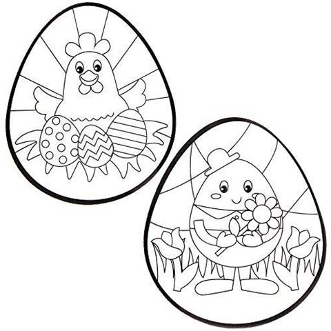Color-in Di Pasqua Decorazione Per Finestra (confezione Da 12) Artigianato Di Pasqua Per I Bambini Per Decorare E Display Aw144 - Foto 4