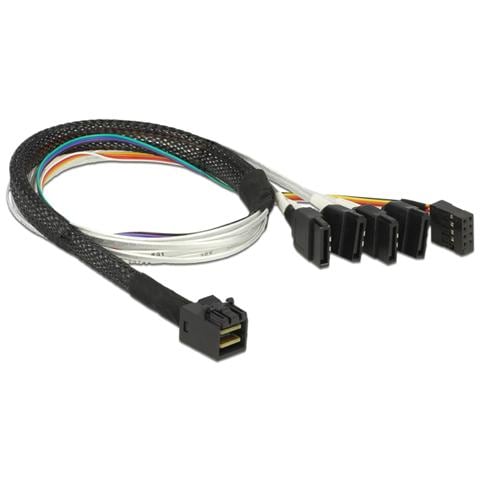 0.5m, SFF-8643/4 x SATA 7p, SFF-8643, 4 x SATA 7p, Multicolore - Foto 1