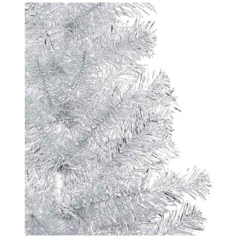 Set Albero Natale Artificiale LED e Palline Argento 210 cm PVC - Foto 2