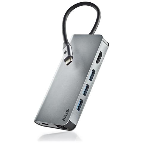 Wonder Dock 8 Hub Usb-c 8 In 1 Adattatore Multiporta Usb 3.0 Usb-c Con Carica Pd Hdmi Lettore Di Schede Sd /tf Et Lan Rj45 Compatibile Con I Dispositivi Usb-c Grigio - Foto 1