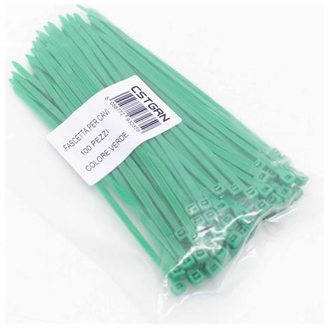 100 X Fascette Assemblaggio 15cm 0,15m 150mm Pc Cablaggio Cavi Giallo Verdi - Foto 1