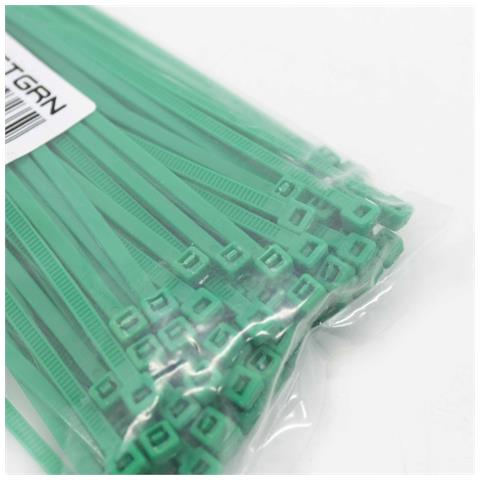 100 X Fascette Assemblaggio 15cm 0,15m 150mm Pc Cablaggio Cavi Giallo Verdi - Foto 2