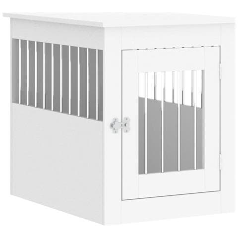 Gabbia Cani Da Arredamento Bianca 55x75x65cm Legno Multistrato - Foto 1