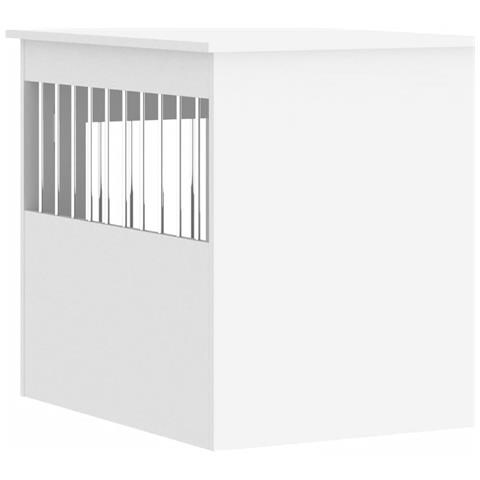 Gabbia Cani Da Arredamento Bianca 55x75x65cm Legno Multistrato - Foto 8