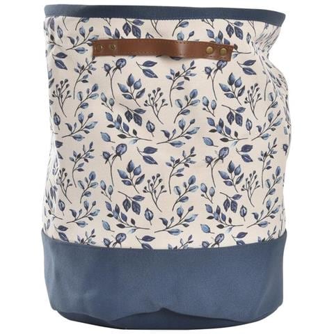 Cesto Per I Panni Sporchi Dkd Home Decor Azzurro 30 X 30 X 40 Cm Bianco - Foto 1