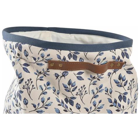 Cesto Per I Panni Sporchi Dkd Home Decor Azzurro 30 X 30 X 40 Cm Bianco - Foto 3