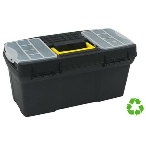 Cassetta Degli Attrezzi Con Scompartimenti 19 X 39 X 18 Cm Nero - Foto 1