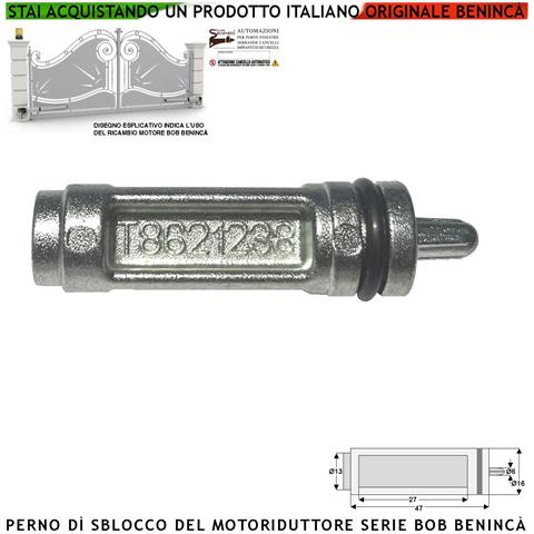 Barilotto Inserito Nel Motore Bob Della Benincà Tramite Leva Sblocca In Emergenza Libera Il Cancello In Mancanza Di R - Foto 1