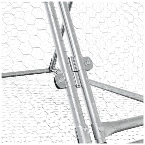 Conigliera Argento 200x105x91 cm in Acciaio Zincato - Foto 8