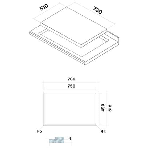 Piano Cottura da Incasso a Induzione 4 Zone Cottura da 78 cm Colore Nero - Foto 4
