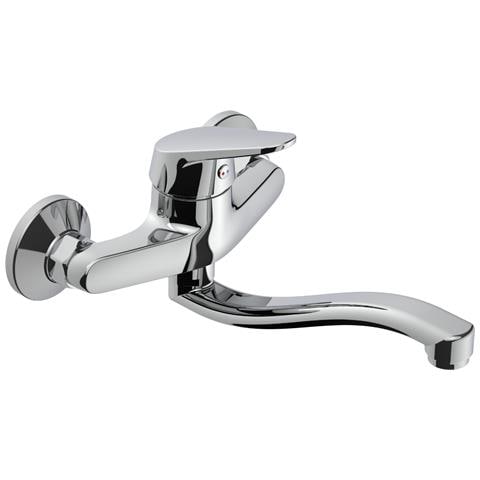 Miscelatore A Muro Milano Plus In Ottone Lavello Cucina Con Erogazione Orientabile - Foto 2