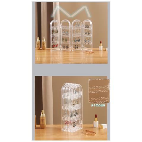 Appendiabiti Pieghevole Per Collana Con Display Per Orecchini In Acrilico Transparent M - Foto 2