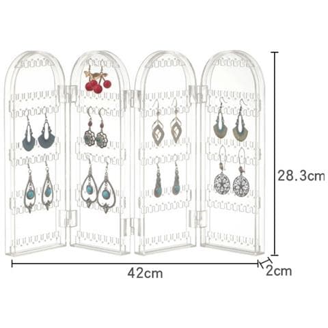 Appendiabiti Pieghevole Per Collana Con Display Per Orecchini In Acrilico Transparent M - Foto 1