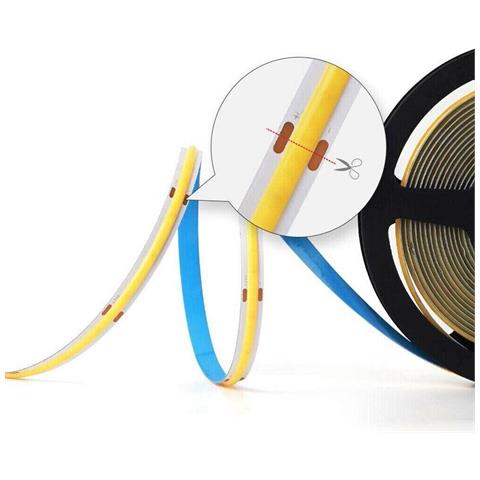Striscia Led Cob Luce Bianca Bobina 50 Metri 24 V Strip Smd 600 Watt 6500k - Foto 2