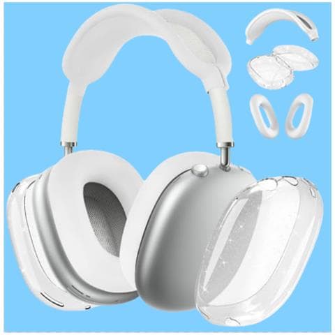 Set Di 4 Custodie Per Airpods Max Bianche Scintillanti - Foto 2