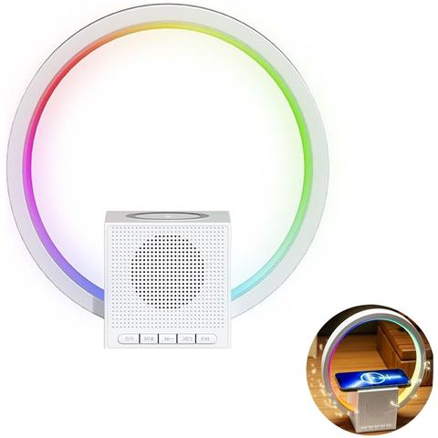 Cassa Speaker Ricaricabile Lampada Led Rgb Ricarica Wireless Bluetooth Radio 258 - Foto 1