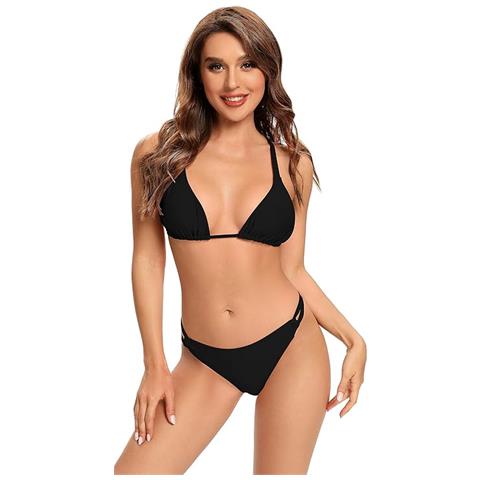 Bikini Shekini Nero Elegante Con Top Regolabile, Taglia M - Foto 2