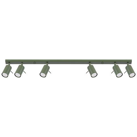 Lampada Da Soffitto Ring 6l Verde Oliva Sl. 1505 - Moderno Lampada Da Soffitto Verde Oliva 17x117x6 Cm - Foto 1