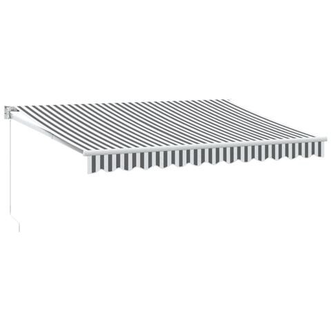 Tenda Retrattile Antracite E Bianca 3,5x2,5m Tessuto/alluminio - Foto 2