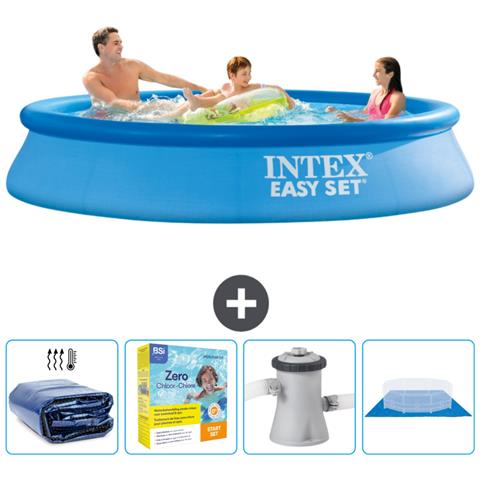 Piscina Fuori Terra - In Giro - 305x305x61 Cm - Blu - Include Accessori Coordinati Cb8 - Foto 1