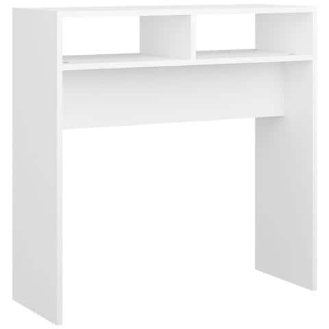 Lusso Casadino -  Tavolino Consolle Bianco 78x30x80 Cm In Legno Multistrato - Foto 1