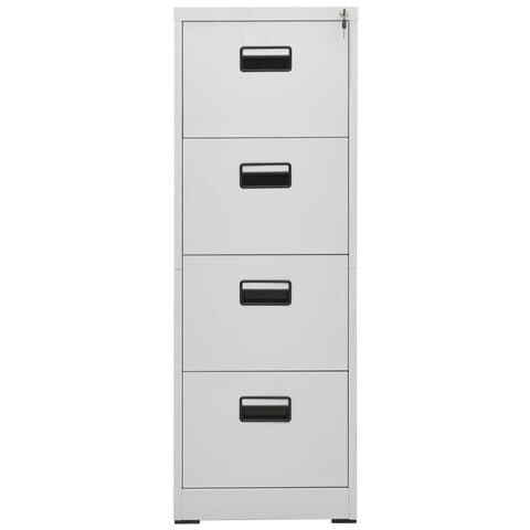 Lusso Casadino -  Armadio Classificatore Grigio Chiaro 46x62x133 Cm In Acciaio - Foto 1