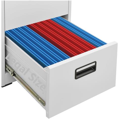 Lusso Casadino -  Armadio Classificatore Grigio Chiaro 46x62x133 Cm In Acciaio - Foto 8