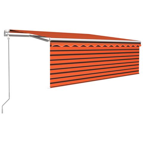 Lusso Casadino -  Tenda Retrattile Automatica Con Parasole 4x3 M Arancio Marrone - Foto 1