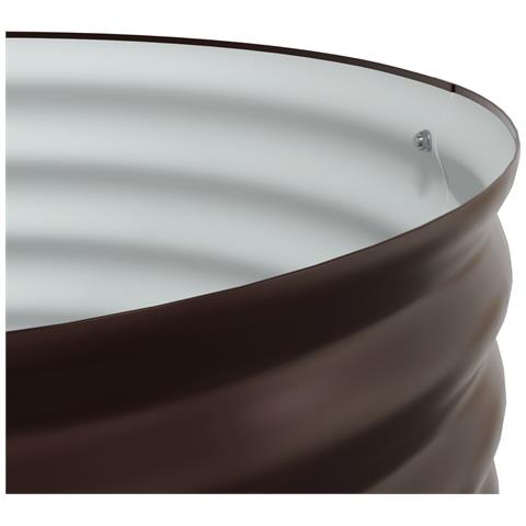 Letto da Giardino Rialzato - Marrone 80x80x81 cm Acciaio Zincato - Foto 7