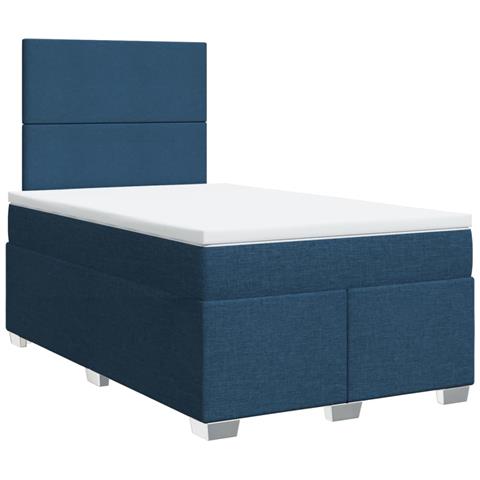 Giroletto a Molle con Materasso Blu 120x190 cm in Tessuto - Foto 1