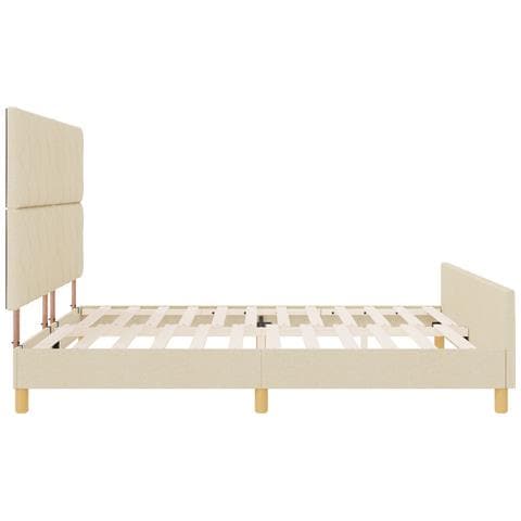 Struttura Letto Crema 180x200 cm Tessuto - Foto 9