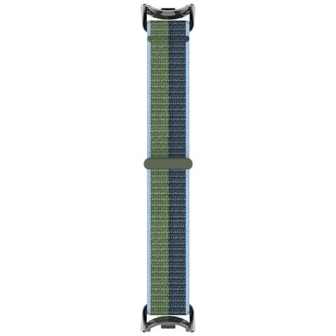 Cinturino In Nylon Per Xiaomi 10/9/8 (versione Standard) Con Connettore In Metallo Green+blue - Foto 2