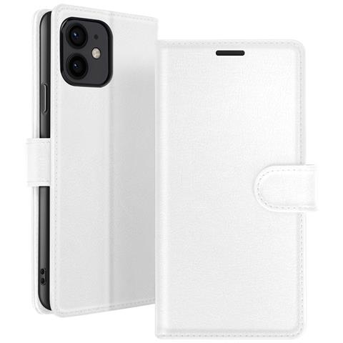 Custodia A Portafoglio Per Iphone 12 Mini Funzione Supporto E Linguetta Magnetica, Bianco - Foto 1