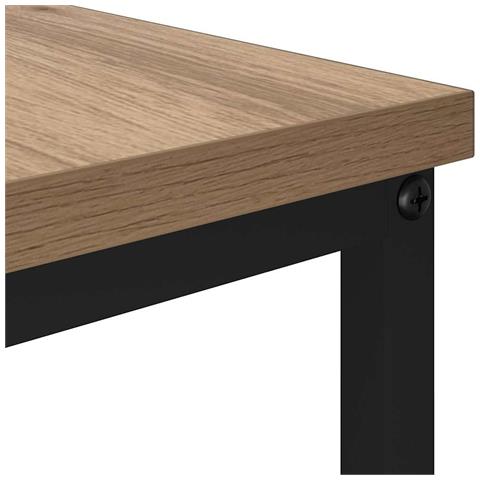 Tavolino da salotto rovere artigianale 100 x 51 x 45 cm - Foto 9