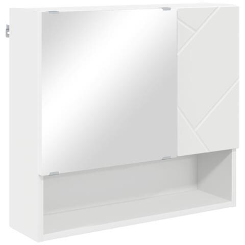 Mobiletto per specchio Bianco 59 x 17 x 55 cm Legno multistrato - Foto 1