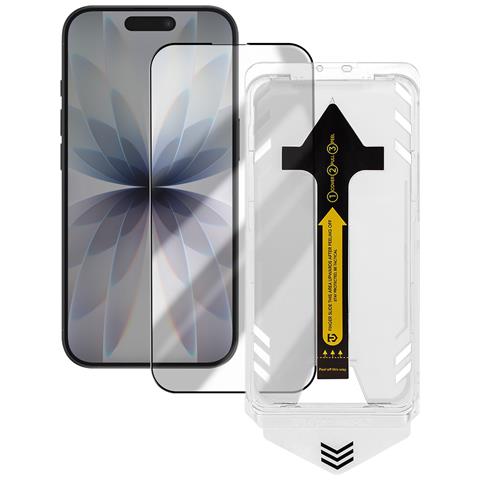 Vetro Temperato Per Iphone 17 Multistrato Antishock Con Applicatore, Nero Transparente - Foto 5