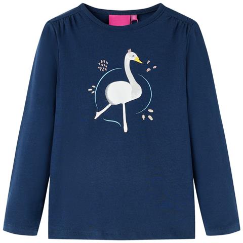 Maglietta da Bambina a Maniche Lunghe Blu Marino 128 - Foto 1