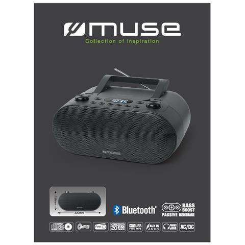 Radio Cd Portatile Nera - M35bt - Foto 2