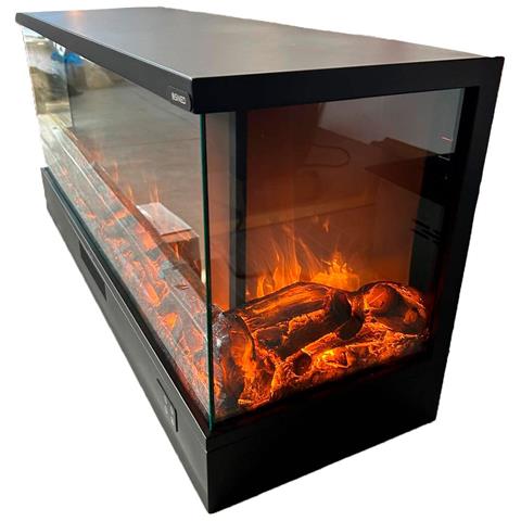 Caminetto Adige Caminetto Elettrico Da Incasso E Appoggio Da 180 Cm Con Potenza 1500w Nero Camino Da Interno Effetto Fiamma 6 Intensita Telecomando Struttura A Pannelli Laminati A Freddo - Foto 1