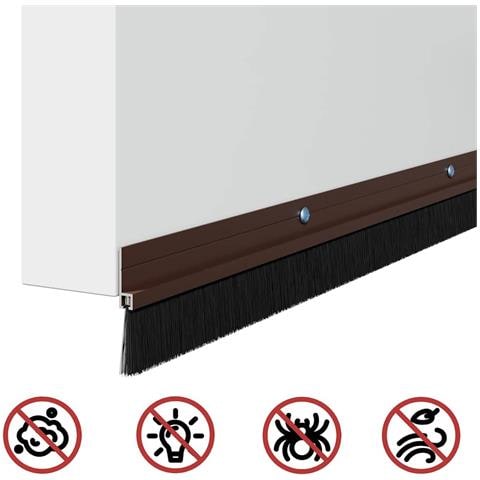 Spazzole per porte a vite 2 pcs Marrone 100 cm - Foto 9