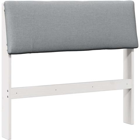 Testiera imbottita Grigio chiaro 90 cm Pino massello - Foto 1